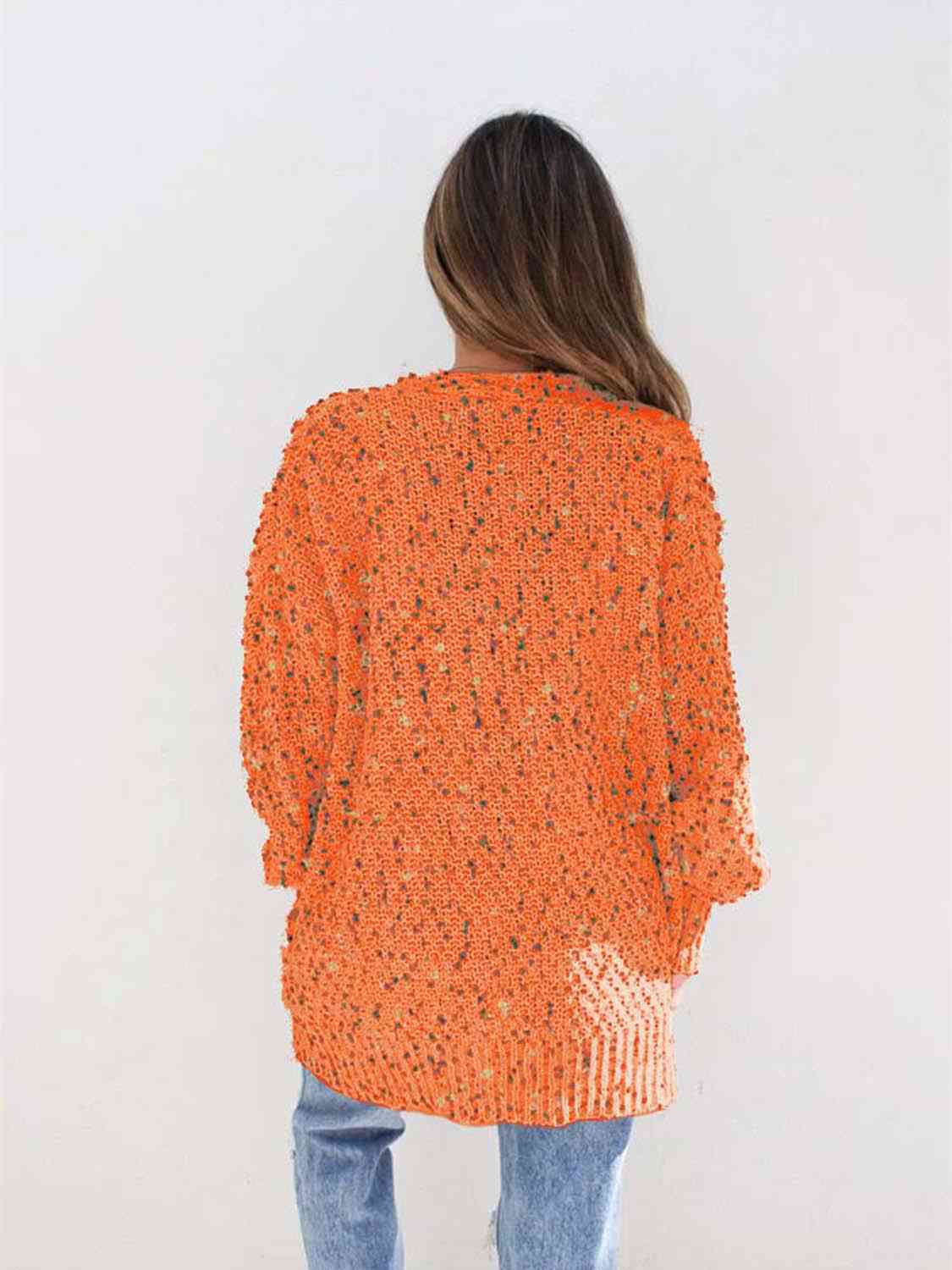 Multicolored Open Front Cardigan - Ladyez