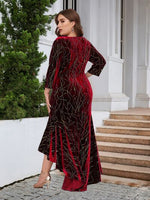 Plus Size Ruffle Hem High-Low Dress - Ladyez