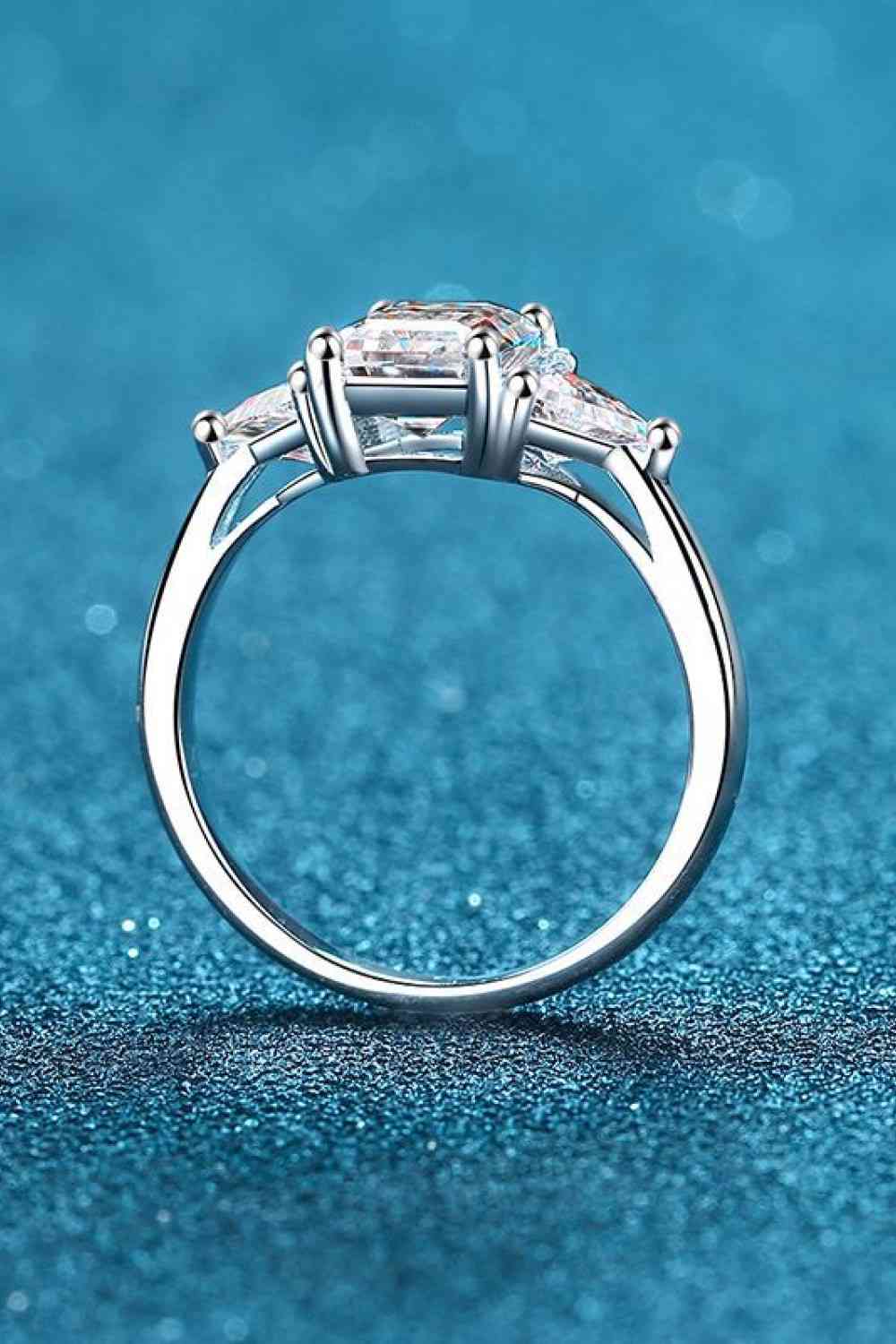 3 Carat Moissanite 925 Sterling Silver Rhodium-Plated Ring - Ladyez