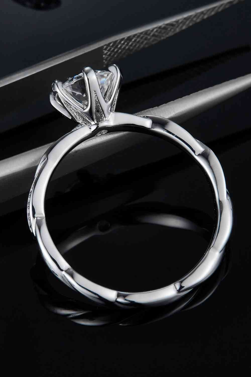 1 Carat Moissanite 925 Sterling Silver Ring - Ladyez