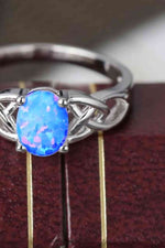 Crisscross 4-Prong Opal Ring - Ladyez