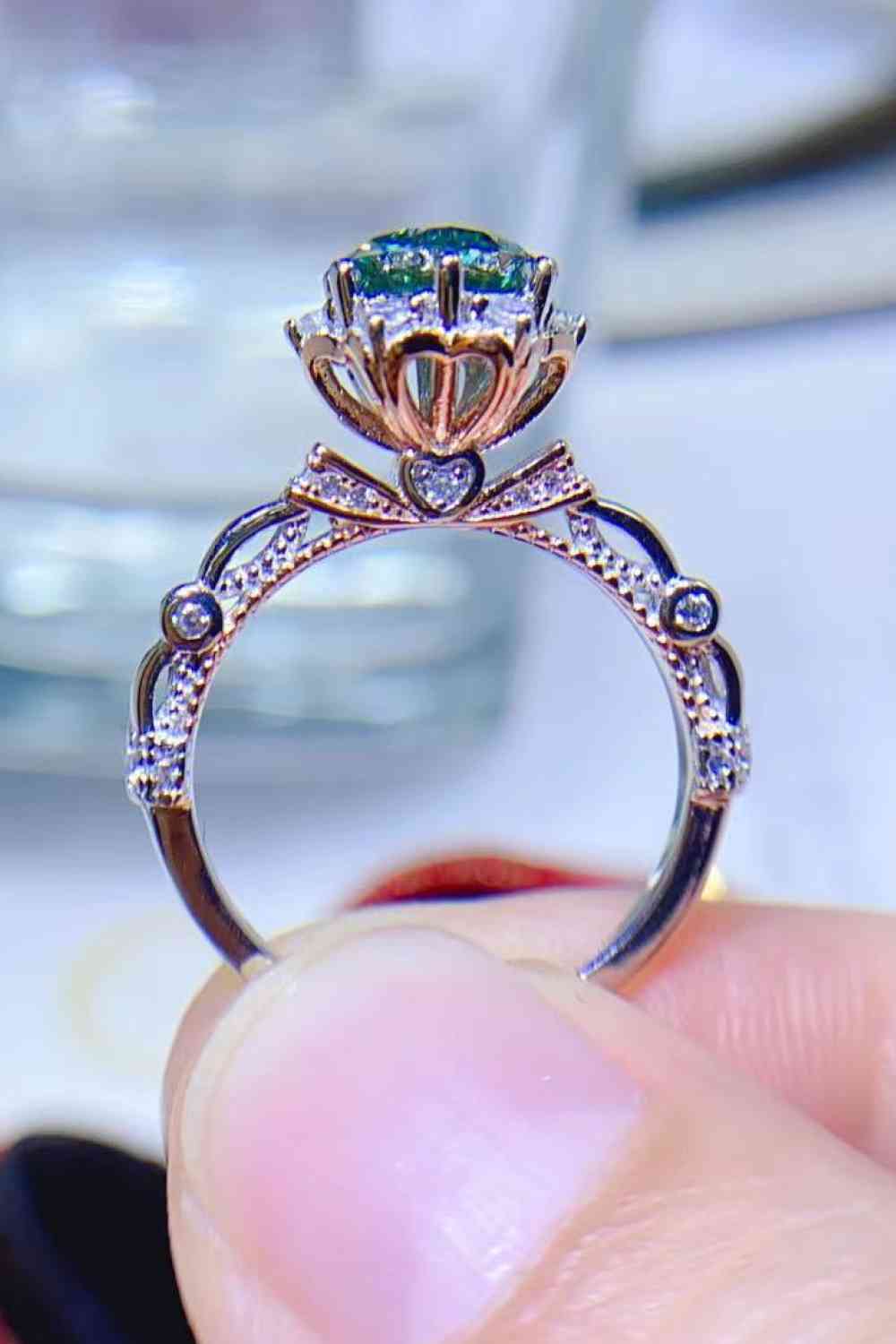 1 Carat Moissanite 925 Sterling Silver Ring - Ladyez