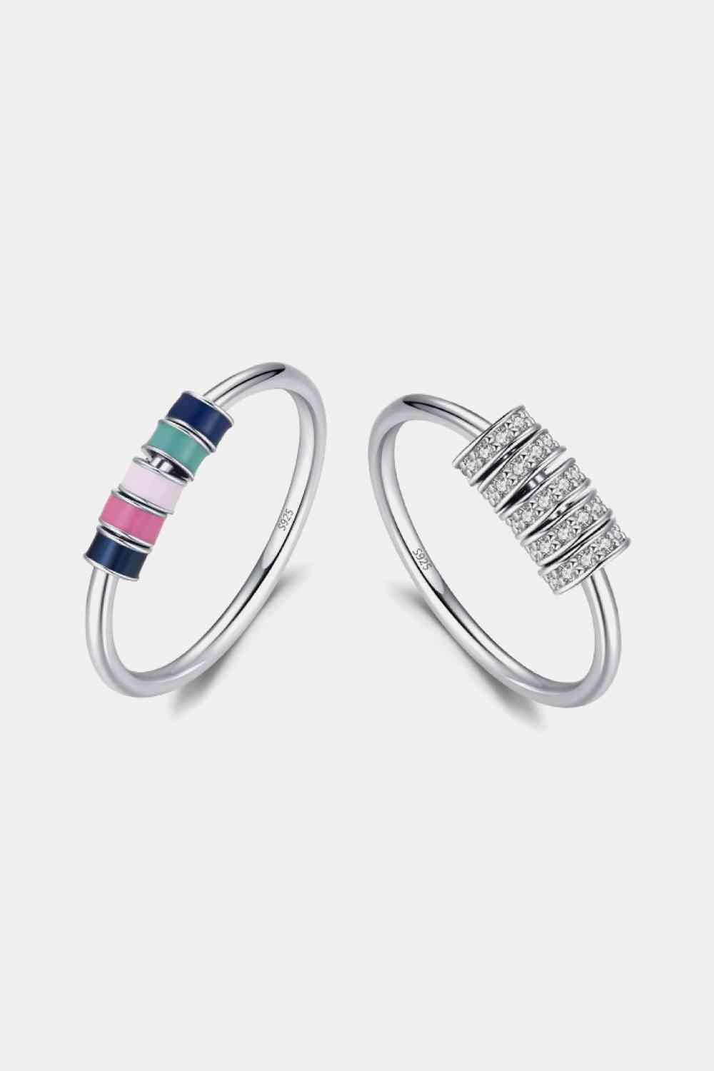 925 Sterling Silver Five Hoops Ring - Ladyez