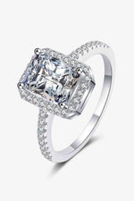2 Carat Moissanite 925 Sterling Silver Halo Ring - Ladyez