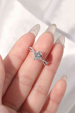 1 Carat Moissanite 925 Sterling Silver Ring - Ladyez
