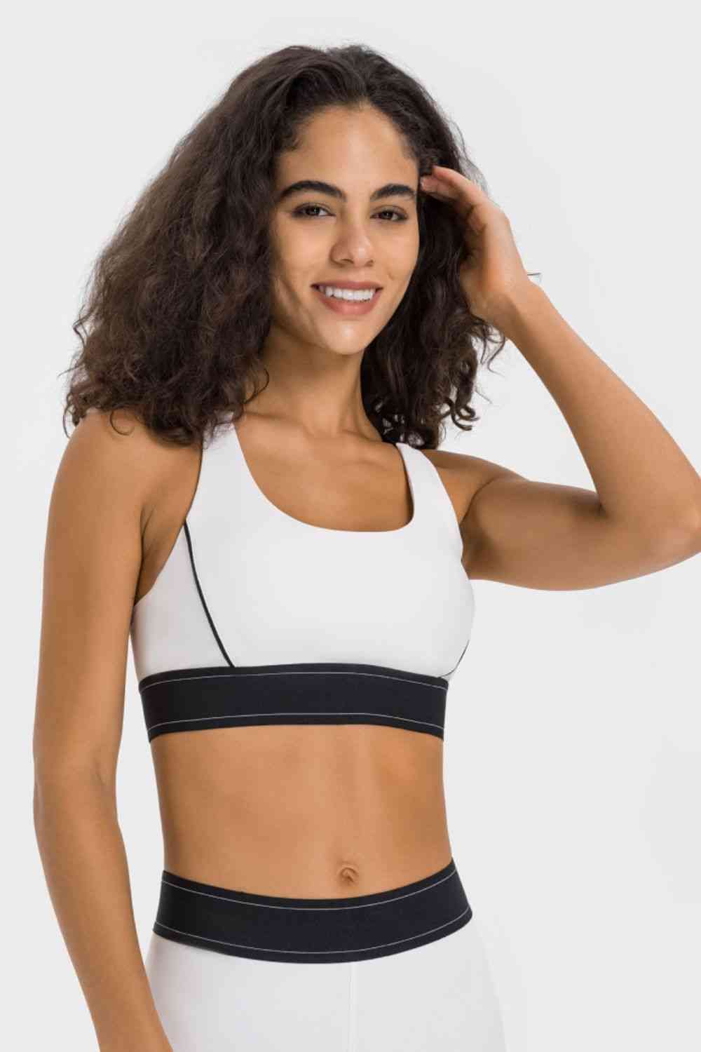 Contrast Sports Bra - Ladyez