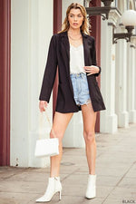 Kori America Open Front Long Sleeve Blazer - Ladyez
