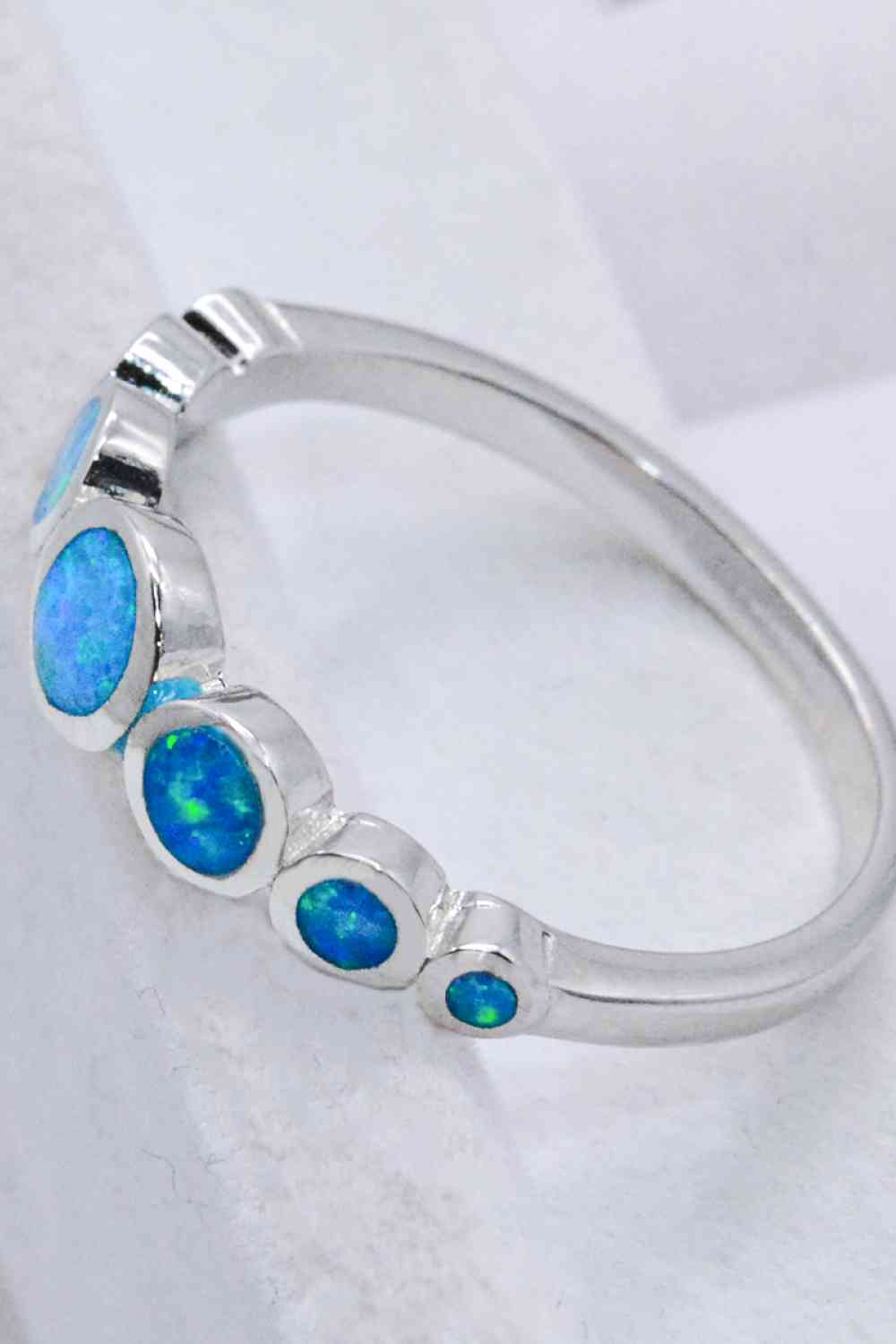 925 Sterling Silver Multi-Opal Ring - Ladyez