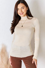 Zenana Mock Neck Layering Top - Ladyez
