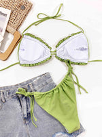 Frill Trill Halter Neck Bikini Set - Ladyez