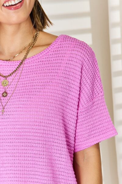Zenana Full Size Round Neck Short Sleeve T-Shirt - Ladyez