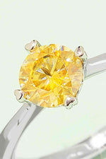 1 Carat Moissanite 925 Sterling Silver Solitaire Ring - Ladyez