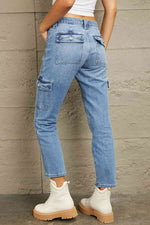 Kancan High Rise Slim Straight Cargo Pants - Ladyez