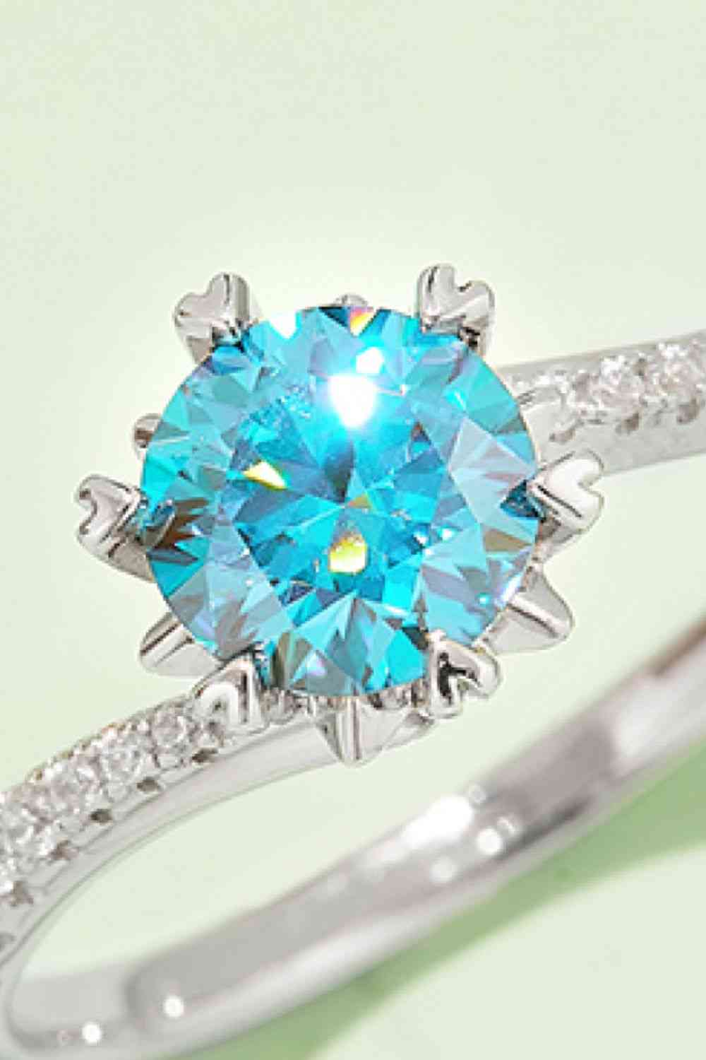 1 Carat Moissanite 925 Sterling Silver Ring - Ladyez