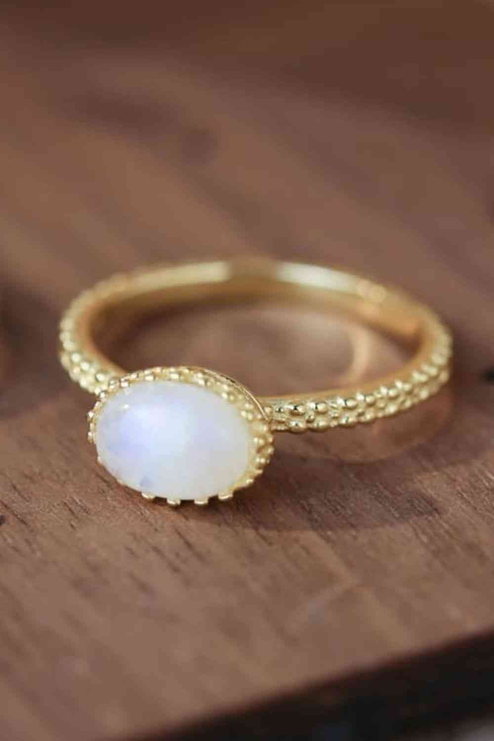 Moonstone 925 Sterling Silver Ring - Ladyez