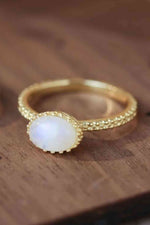 Moonstone 925 Sterling Silver Ring - Ladyez