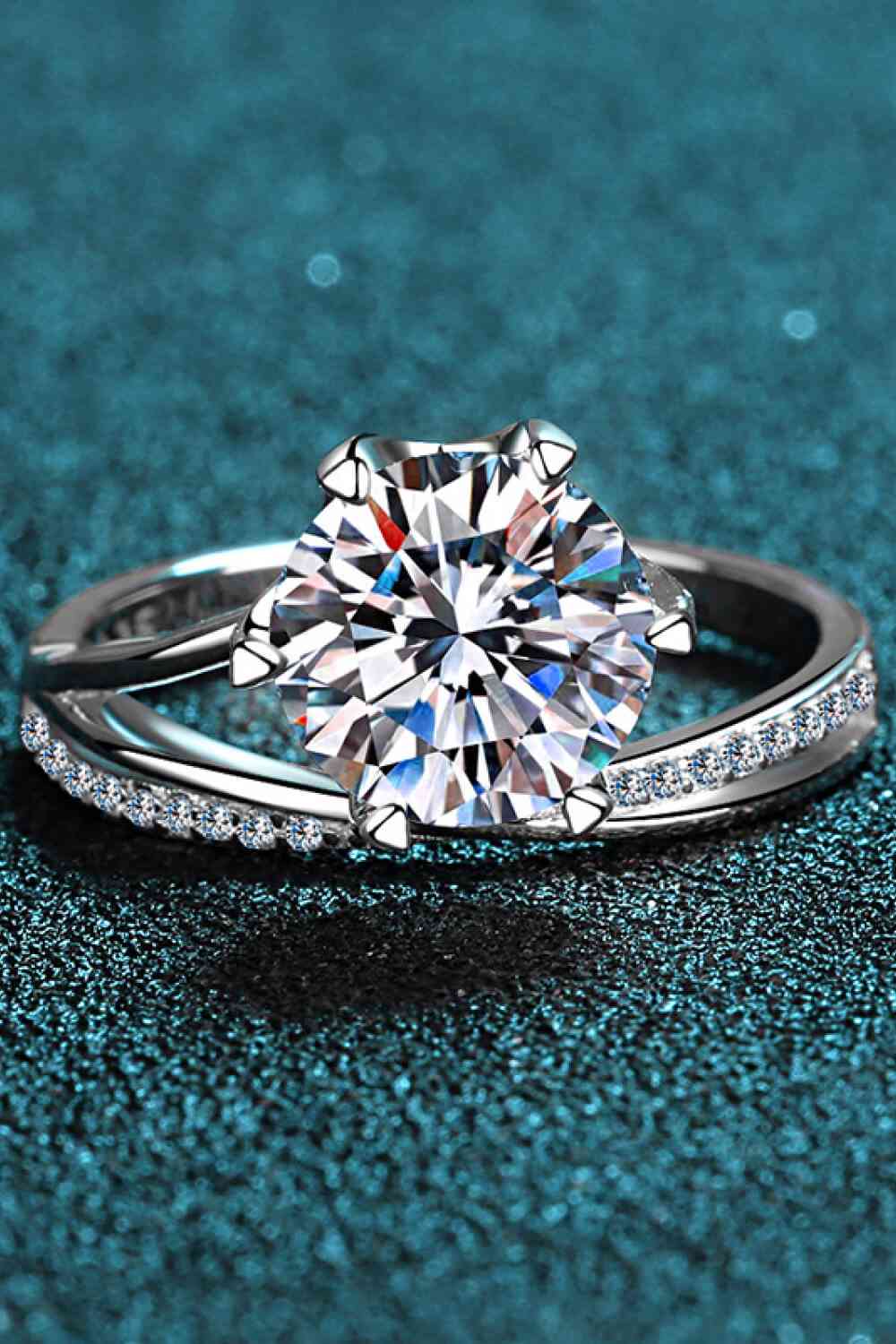 3 Carat Moissanite 6-Prong Ring - Ladyez