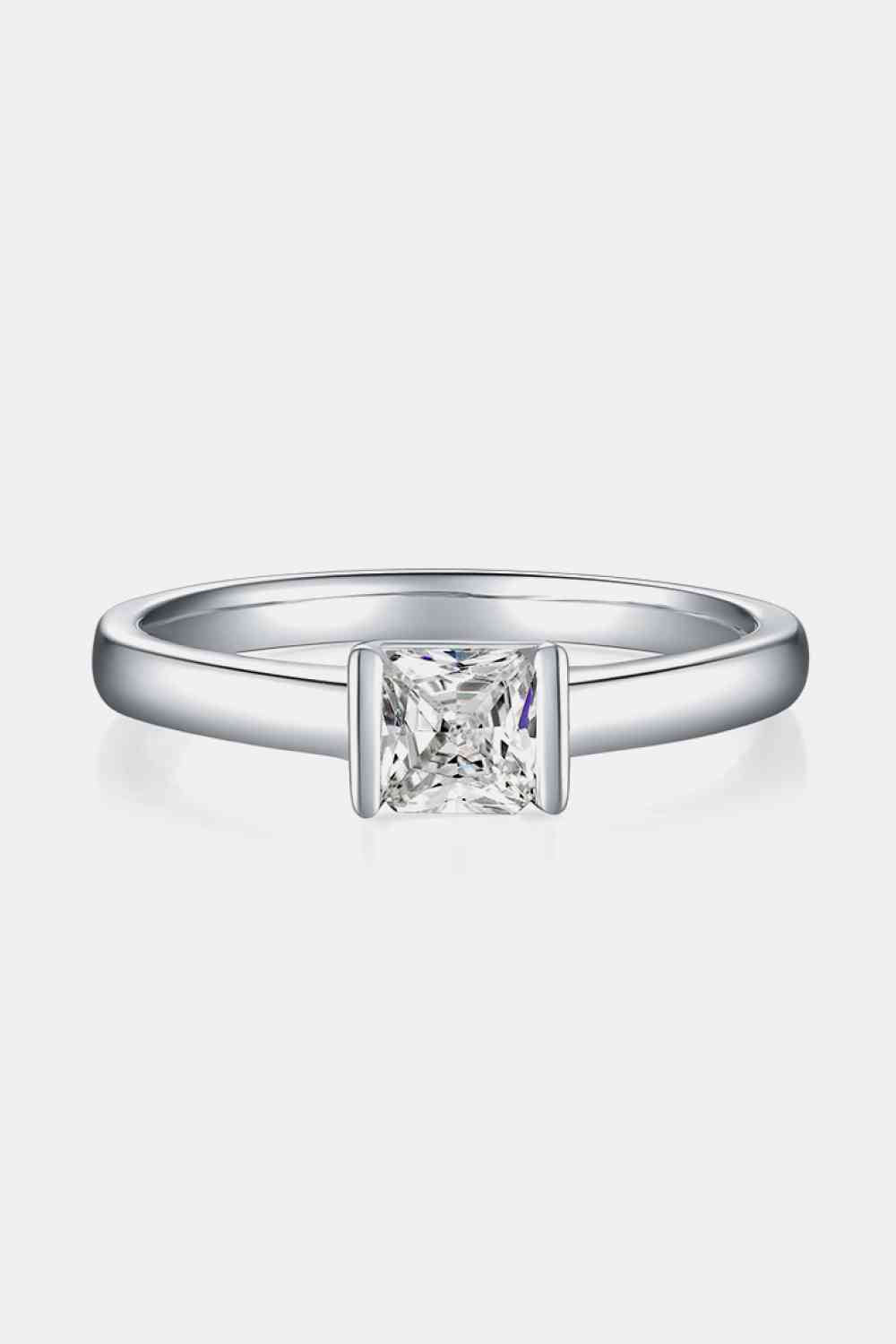 Moissanite 925 Sterling Silver Solitaire Ring - Ladyez