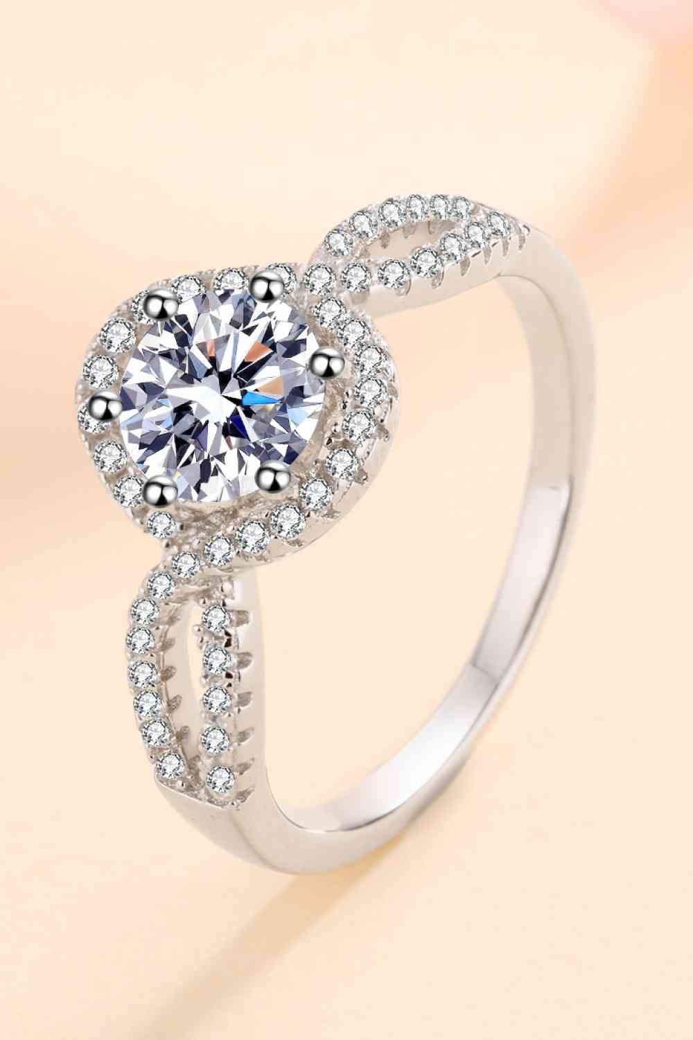 Feel The Joy 925 Sterling Silver Moissanite Ring - Ladyez