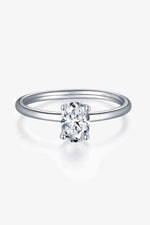 1 Carat Moissanite 925 Sterling Silver Solitaire Ring - Ladyez