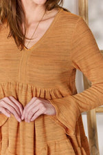 Hailey & Co Full Size V-Neck Flounce Sleeve Blouse - Ladyez