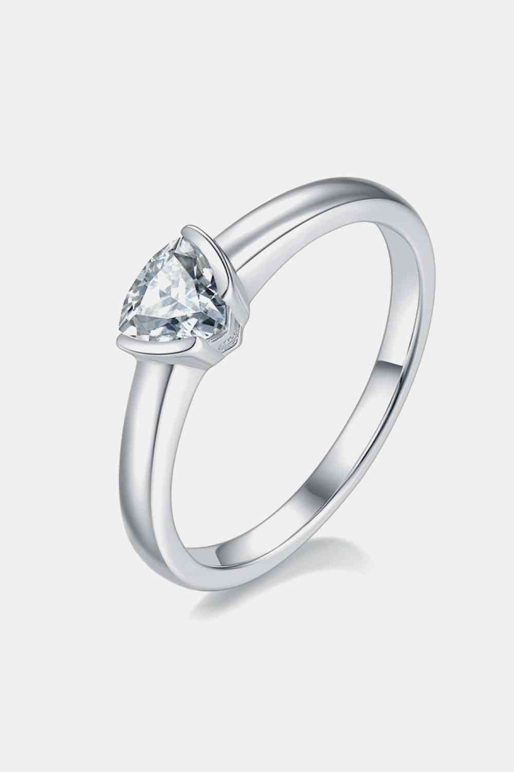 Moissanite 925 Sterling Silver Solitaire Ring - Ladyez