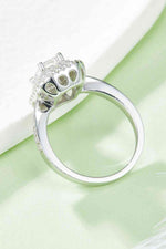 Adored 1 Carat Moissanite 925 Sterling Silver Side Stone Ring - Ladyez