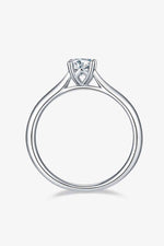 Moissanite 925 Sterling Silver Solitaire Ring - Ladyez