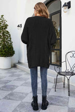 Open Front Dolman Sleeve Cardigan - Ladyez