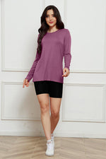 Basic Bae Full Size Round Neck Long Sleeve Top - Ladyez