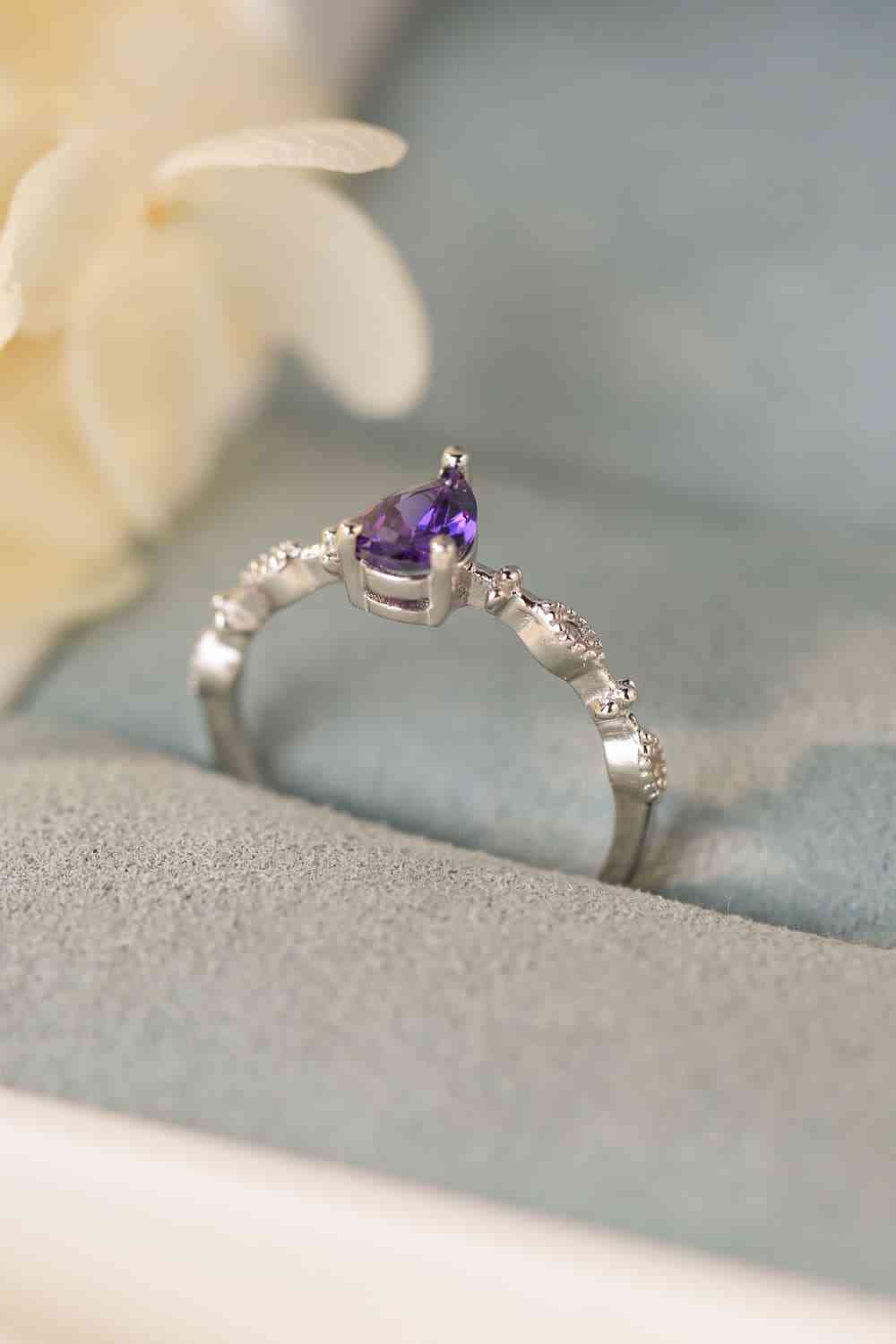 Amethyst 925 Sterling Silver Ring - Ladyez