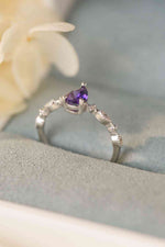 Amethyst 925 Sterling Silver Ring - Ladyez