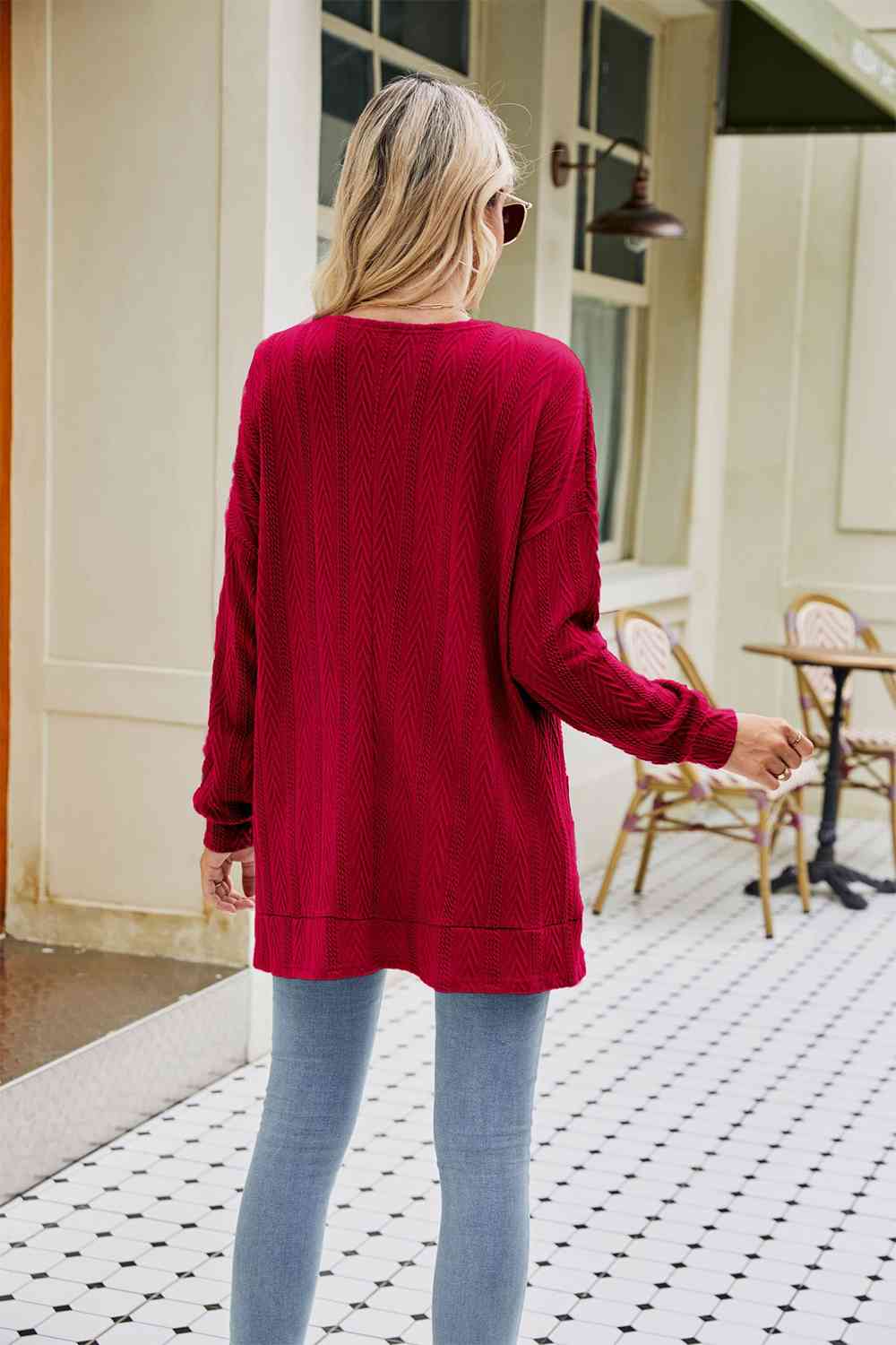 Long Sleeve Pocketed Cardigan - Ladyez