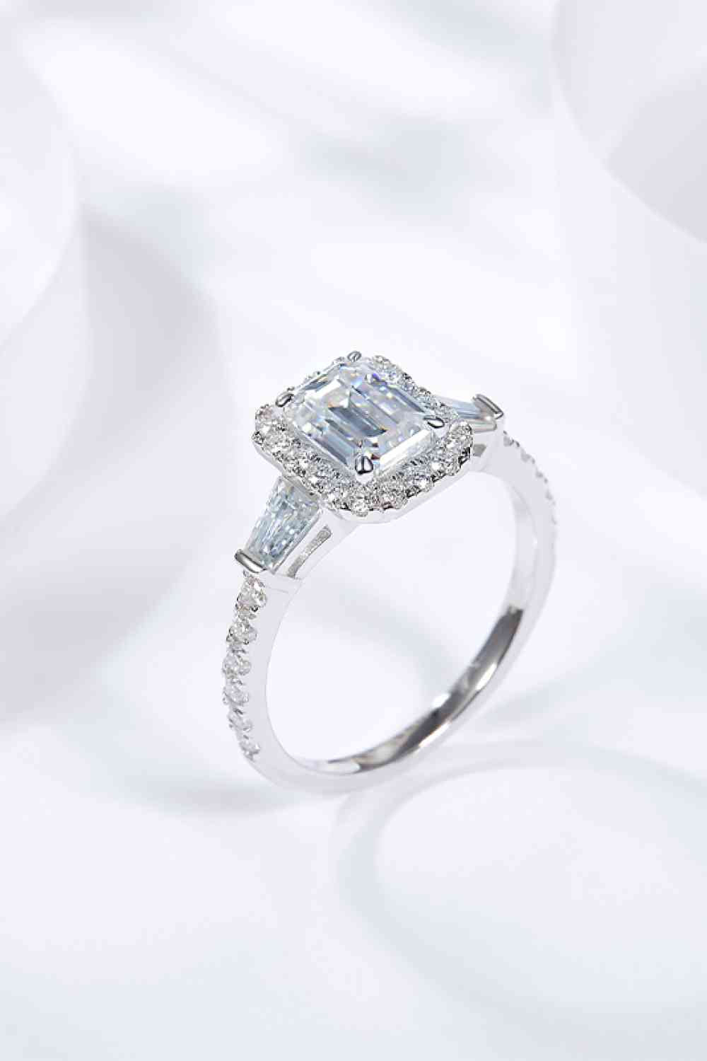 1 Carat Moissanite Geometric 925 Sterling Silver Ring - Ladyez