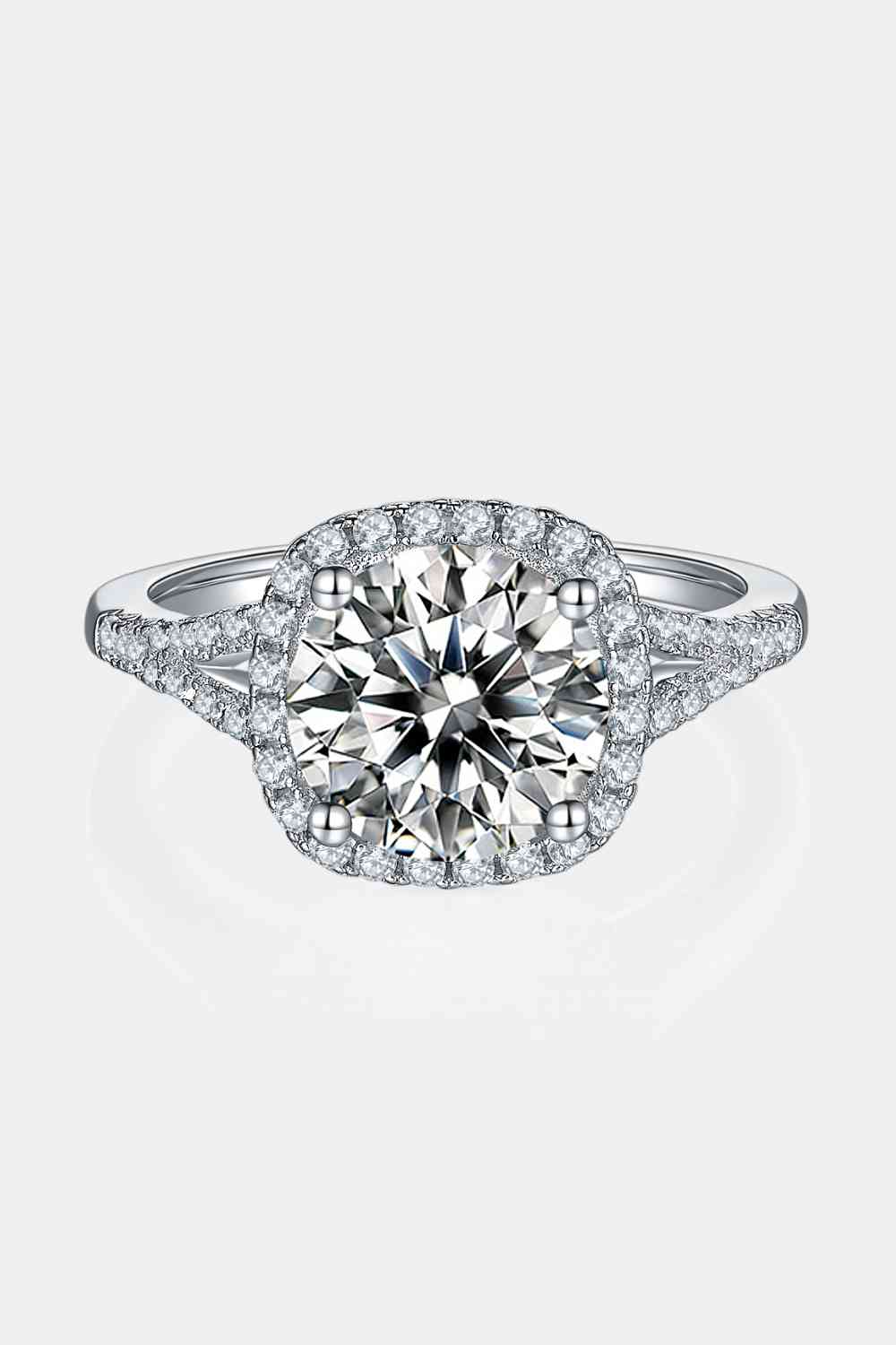 3 Carat Moissanite Halo Ring - Ladyez