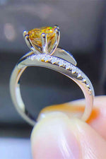 1 Carat Moissanite 925 Sterling Silver Ring - Ladyez