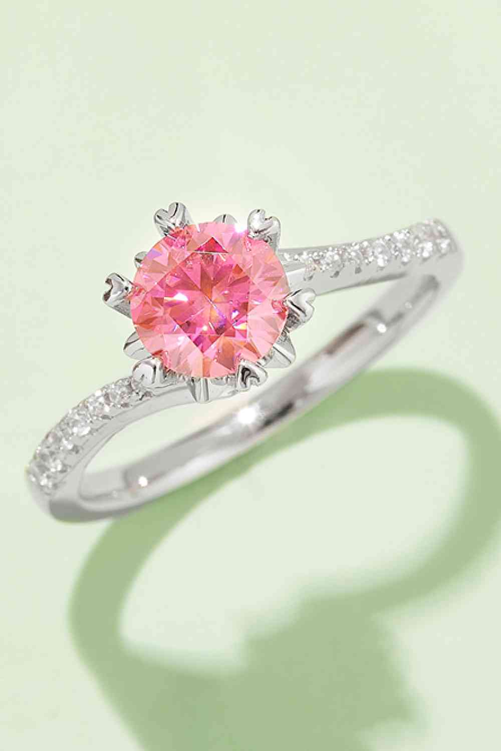 1 Carat Moissanite 925 Sterling Silver Ring - Ladyez
