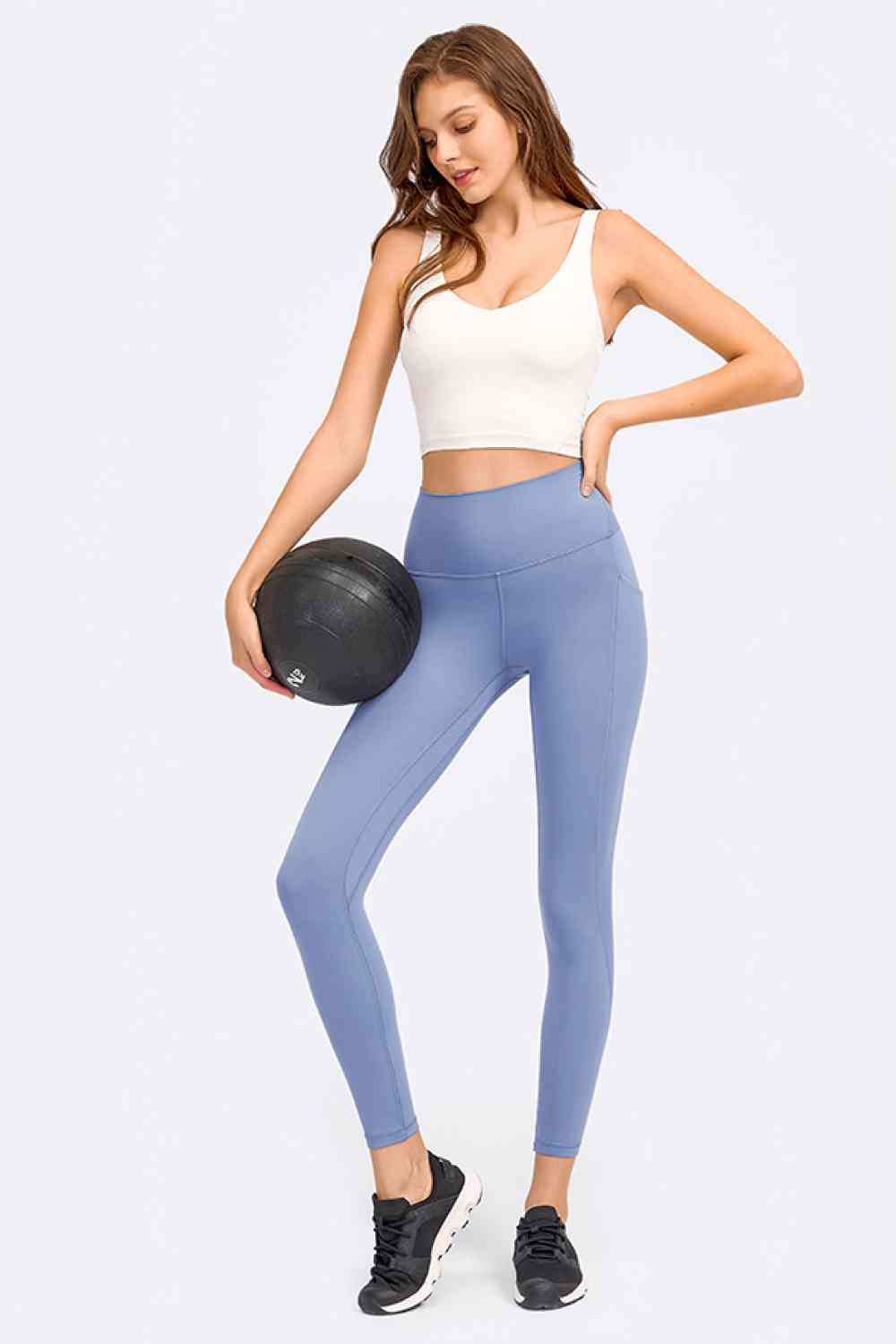 Deep V-Neck Crop Sports Bra - Ladyez