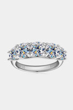 1 Carat Moissanite 925 Sterling Silver Half-Eternity Ring - Ladyez