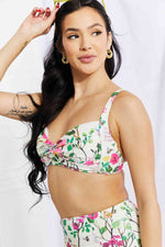 Marina West Swim Take A Dip Twist High-Rise Bikini in Cream - Ladyez
