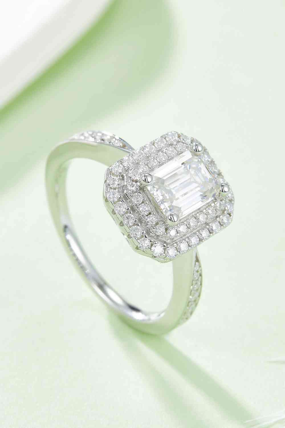 Adored 1 Carat Moissanite 925 Sterling Silver Side Stone Ring - Ladyez