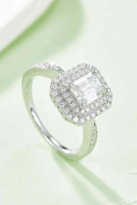 Adored 1 Carat Moissanite 925 Sterling Silver Side Stone Ring - Ladyez
