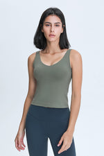 V Neck Active Tank - Ladyez