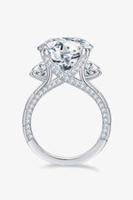 8.6 Carat Moissanite Platinum-Plated Ring - Ladyez