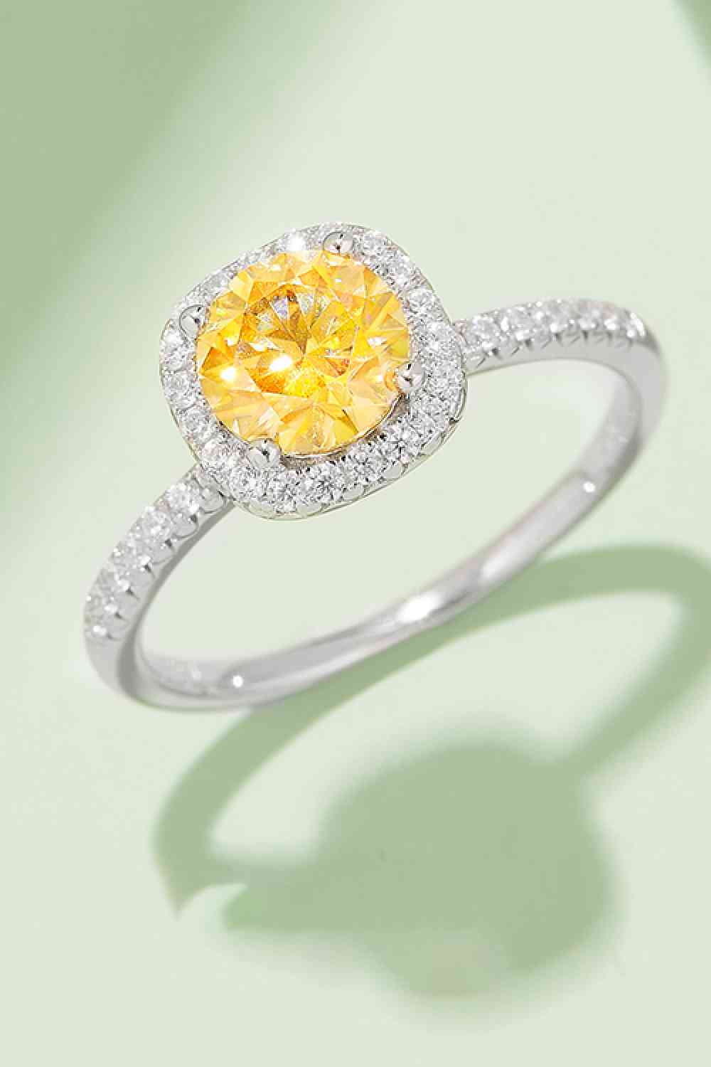 Adored 1 Carat Moissanite 925 Sterling Silver Halo Ring - Ladyez