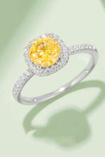Adored 1 Carat Moissanite 925 Sterling Silver Halo Ring - Ladyez