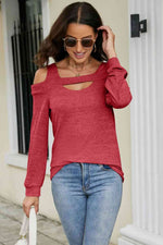 Cutout Cold-Shoulder Top - Ladyez