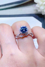 1 Carat Moissanite 925 Sterling Silver Ring - Ladyez