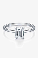 1 Carat Moissanite 925 Sterling Silver Solitaire Ring - Ladyez