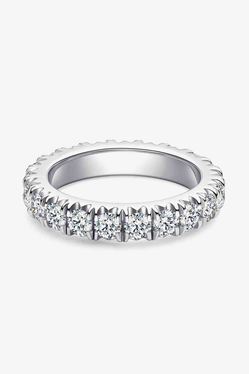 Adored 2.3 Carat Moissanite 925 Sterling Silver Eternity Ring - Ladyez